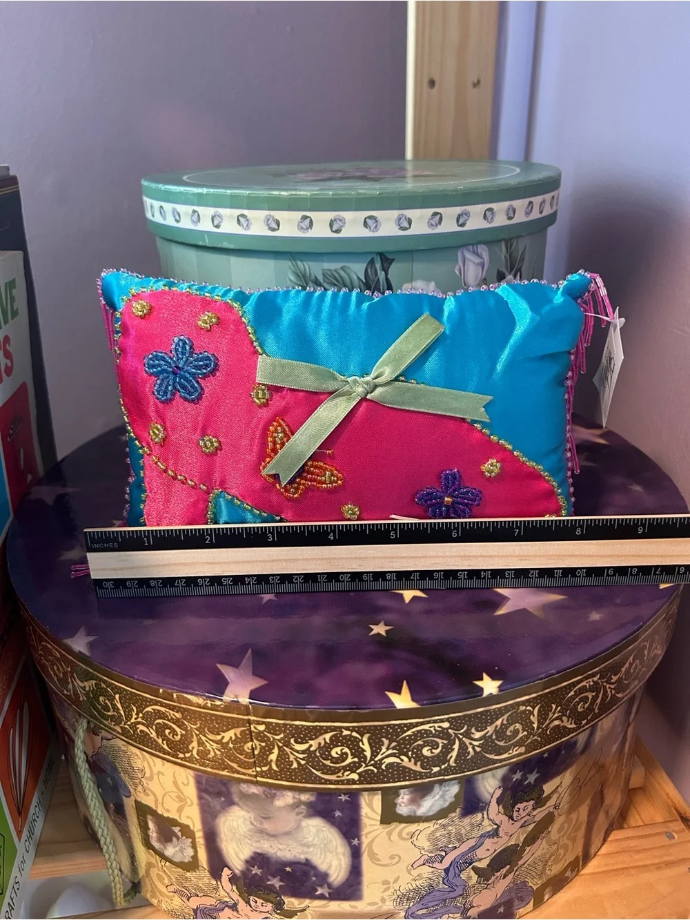 Y2K Satin Decorative Pillow Trio - Pink, Blue & Purple Shoe Design
